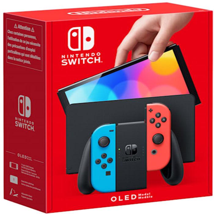 Nintendo Switch OLED 7" 64GB Blå, Rød